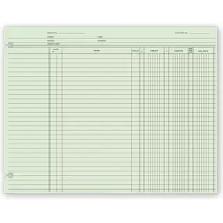 21180 - Accounting Ledger Sheets - End Balance