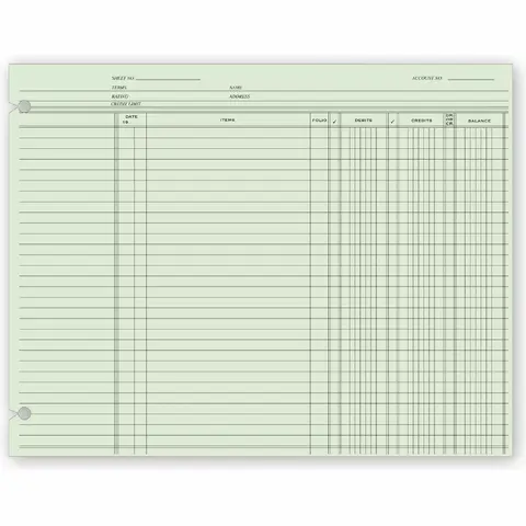 21180 - Accounting Ledger Sheets - End Balance
