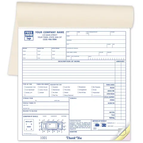 2527 - Towing Service Books