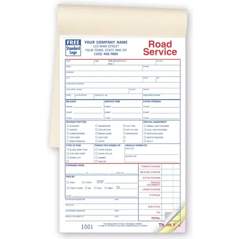 2525 - Road Service Books