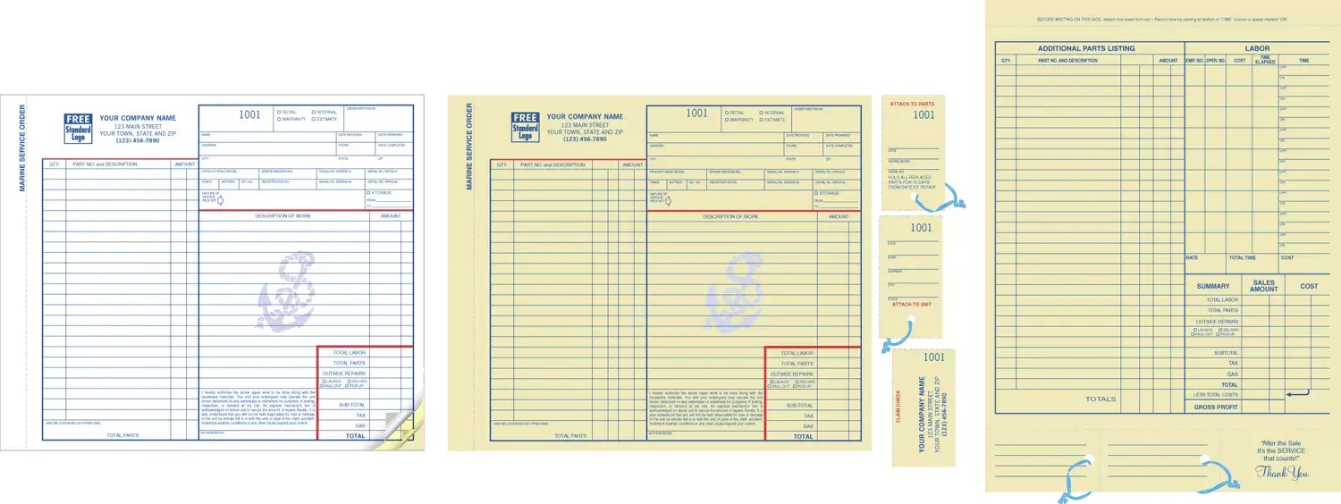 319 - Marine Service Orders, Carbon Copy