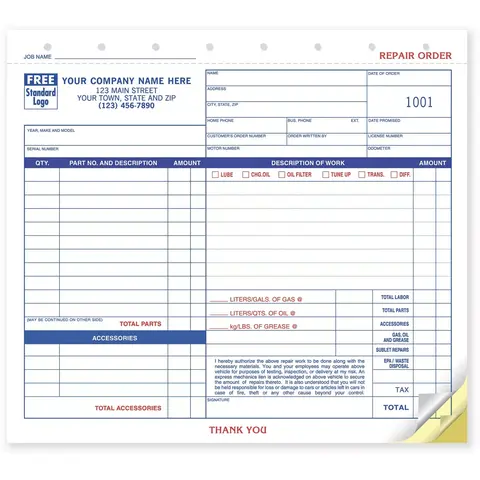 650 - Auto Repair Orders