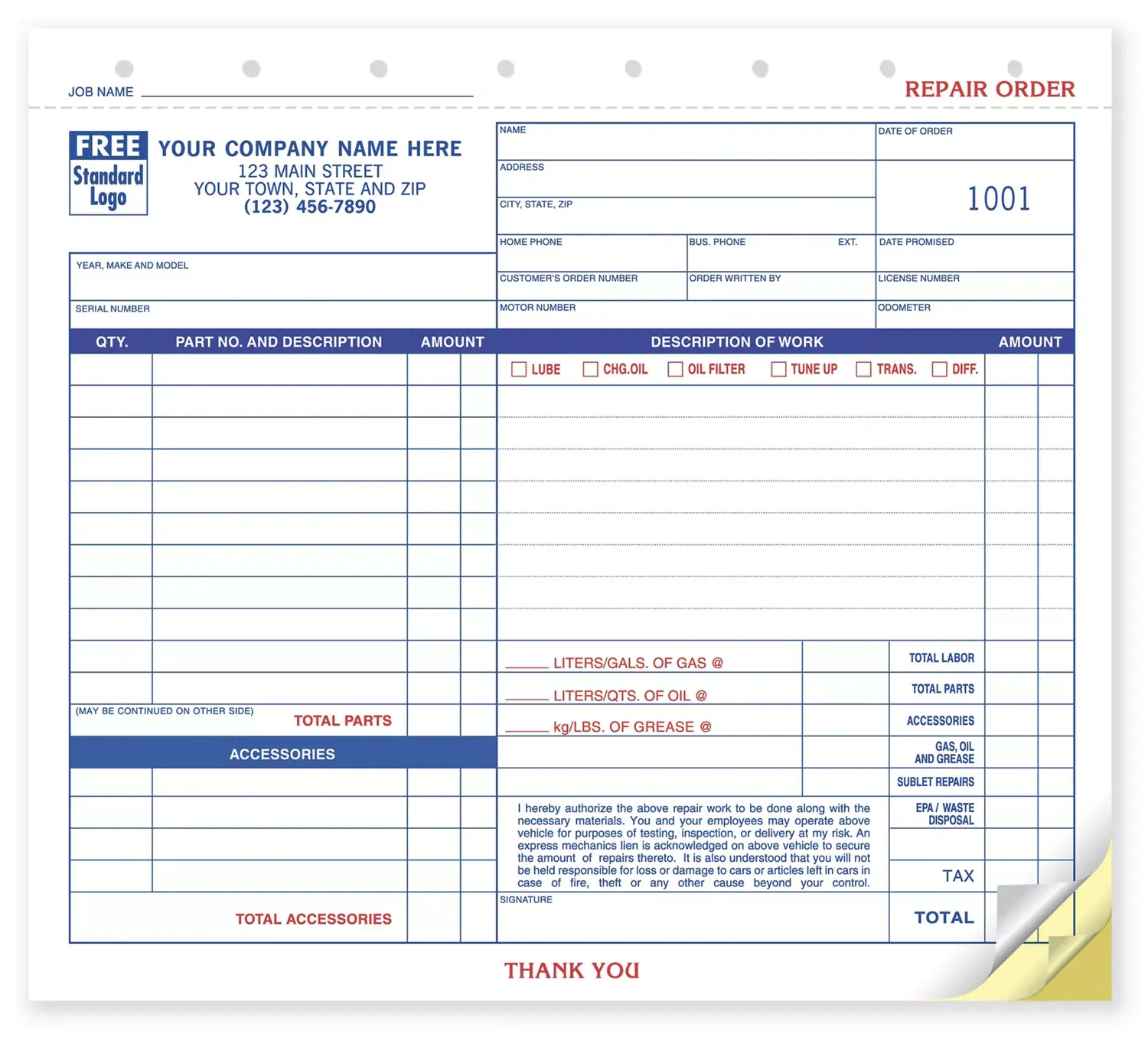 650 - Auto Repair Orders
