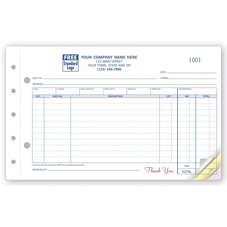 Auto Parts Order Forms