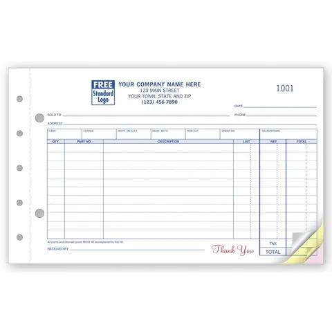 Auto Parts Order Forms
