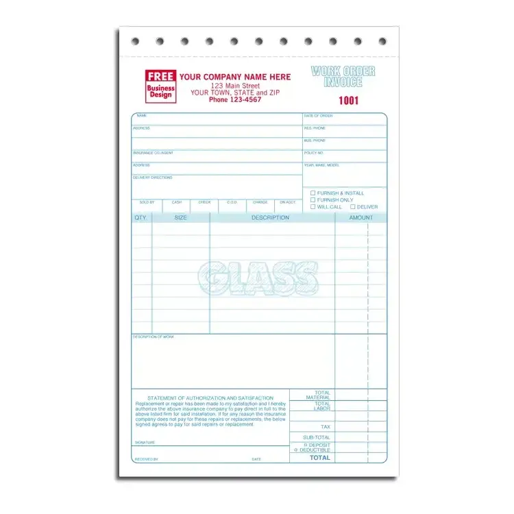 2520 - Glass Repair Work Orders