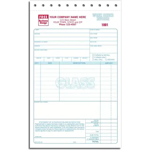 2520 - Glass Repair Work Orders