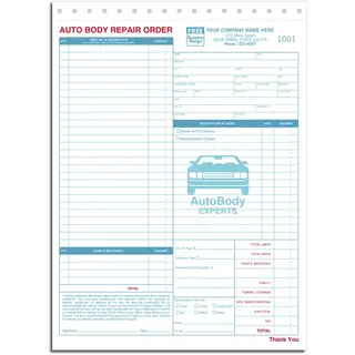 6597 - Auto Body Repair Order Forms