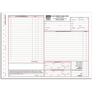 6583A - Auto Repair Order Forms