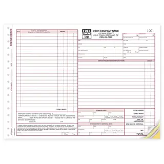 6583C - California Auto Repair Orders, Custom Printed