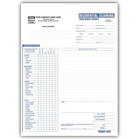 6579 - Residential Cleaning Work Orders