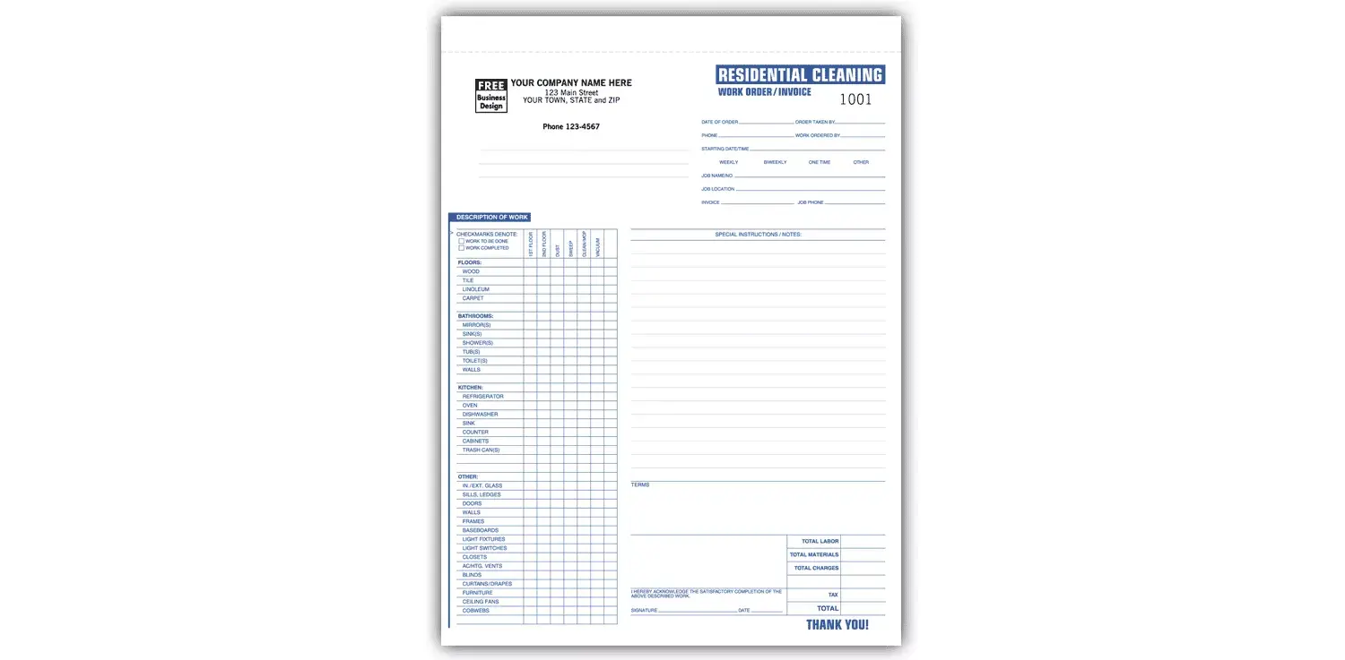 6579 - Residential Cleaning Work Orders