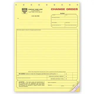 271 - Contractor Change Order Forms