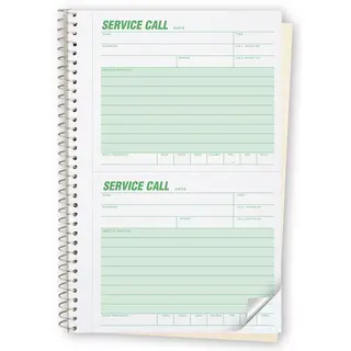 Service Call Forms - Spiral-Bound - 2 per Page