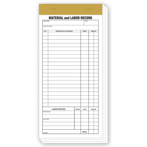 230 - Material & Labor Records