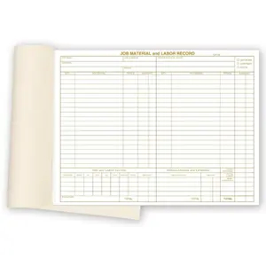 Padded Material & Labor Records Book