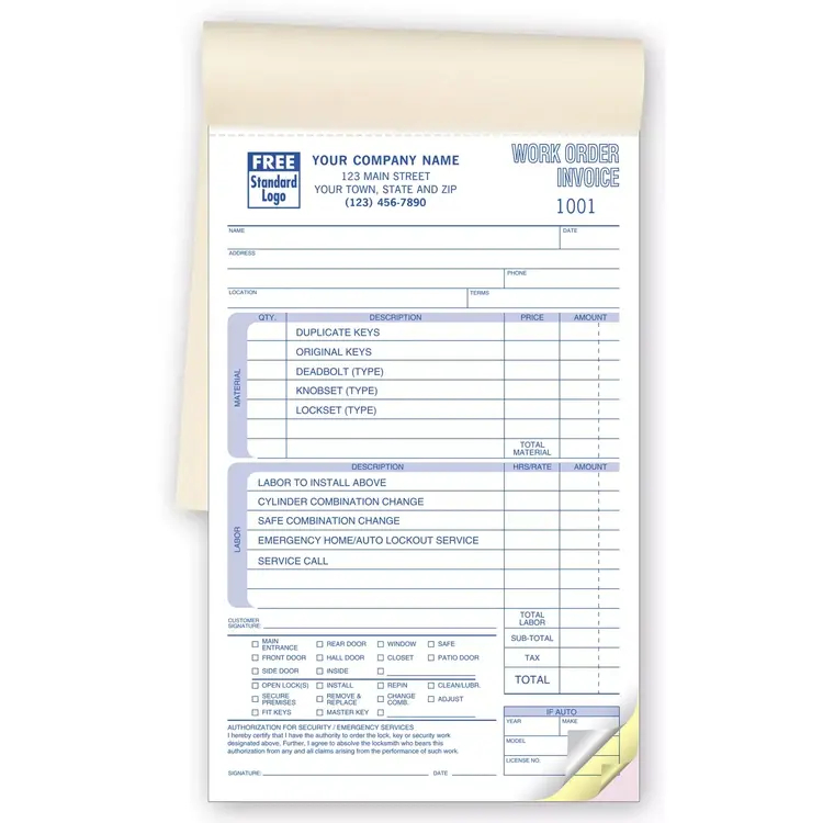 248 - Locksmith Work Order Books