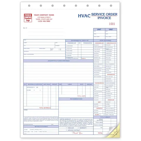 6531 - HVAC Service Orders with Checklist