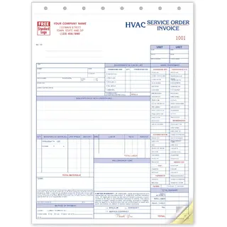 6531 - HVAC Service Orders with Checklist