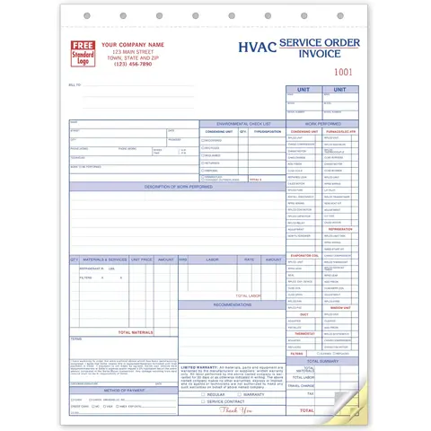 6531 - HVAC Service Orders with Checklist