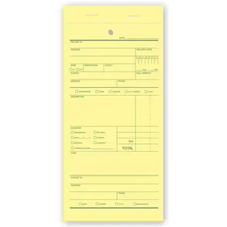 Florist sales order pads