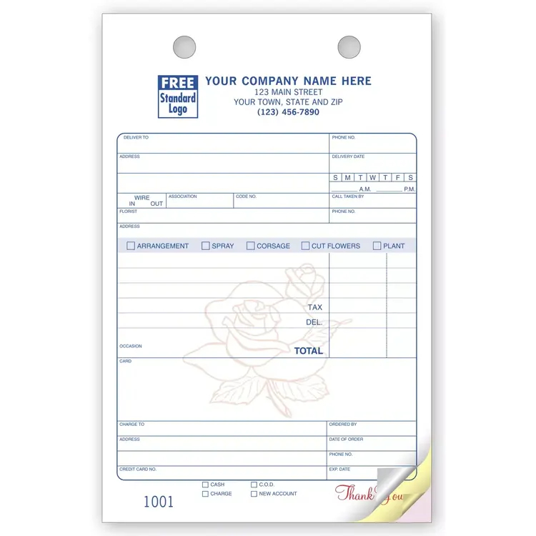 Flower Order Forms