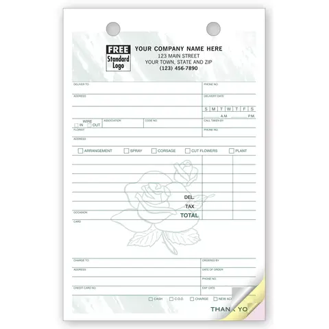 Flower Order Forms - Color Collection