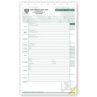675T - Wedding Flower Order Forms