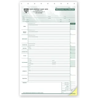 675T - Wedding Flower Order Forms