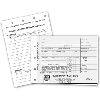 520 - Carbon Copy Hotel Guest Registration Forms