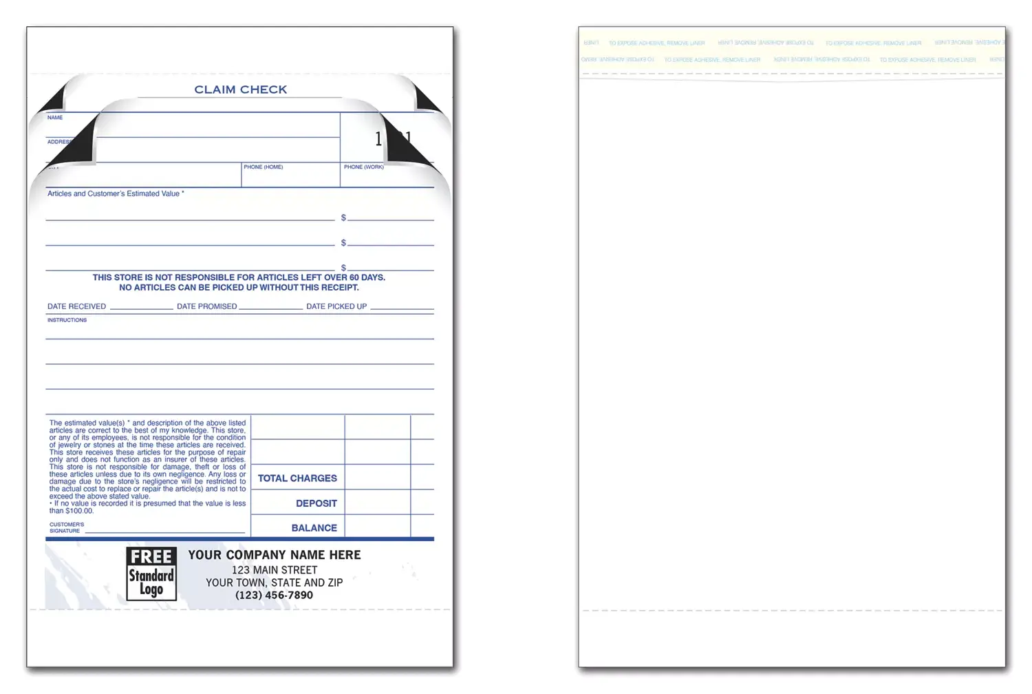 764T - Jewelry Repair Orders with Envelope - Color Collection