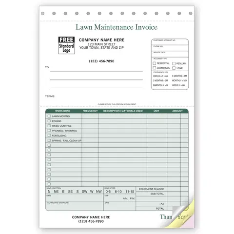 123 - Lawn Maintenance Invoices