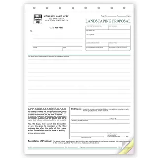 5568 - Custom Printed Landscaping Proposals