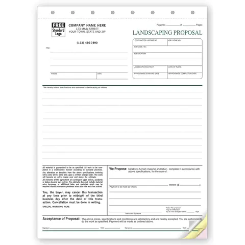 5568 - Custom Printed Landscaping Proposals