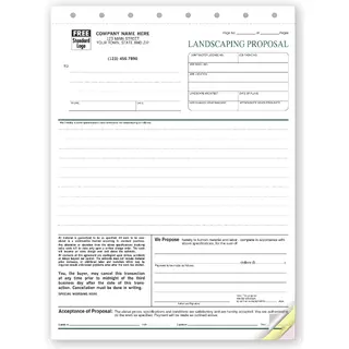 5568 - Custom Printed Landscaping Proposals
