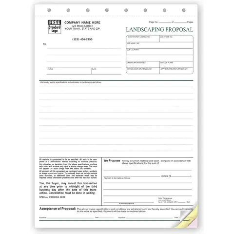 5568 - Custom Printed Landscaping Proposals