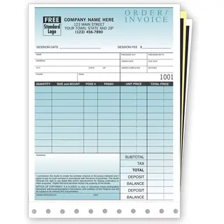 135 - Photographs Order Invoices + Envelope