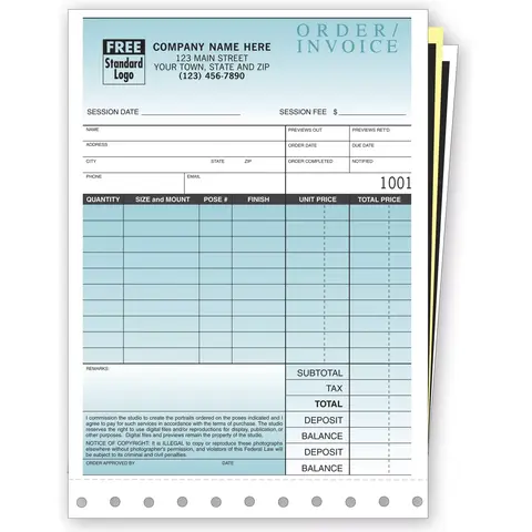 135 - Photographs Order Invoices + Envelope
