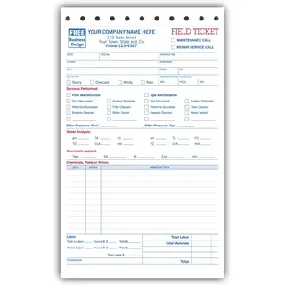 6578 - Pool / Spa Field Tickets