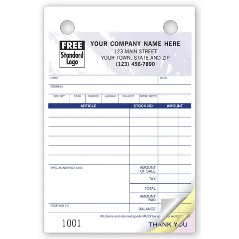 607T - Jewelers Order Forms