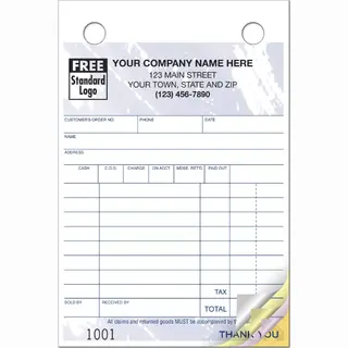 609T - Small Custom Printed Order Forms