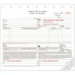 5041 - Carbonless Straight Bills of Lading 