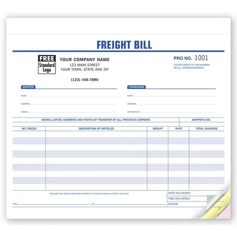 6207 - Freight Bills of Lading