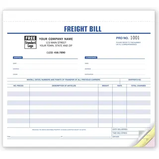 6207 - Freight Bills of Lading
