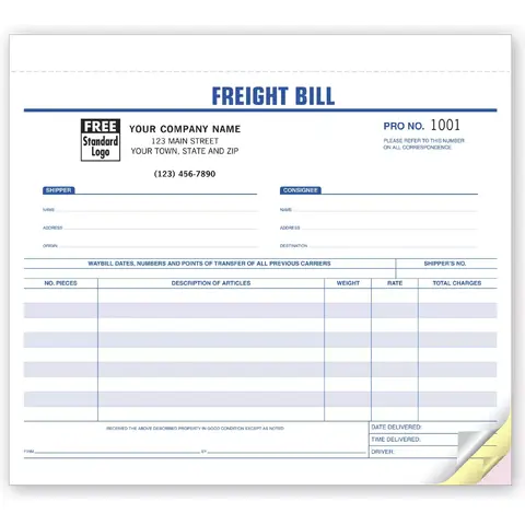 6207 - Freight Bills of Lading