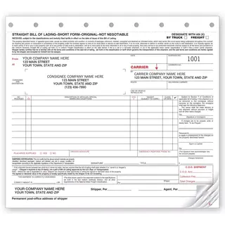 7200 - Straight Bills of Lading - Truck or Freight