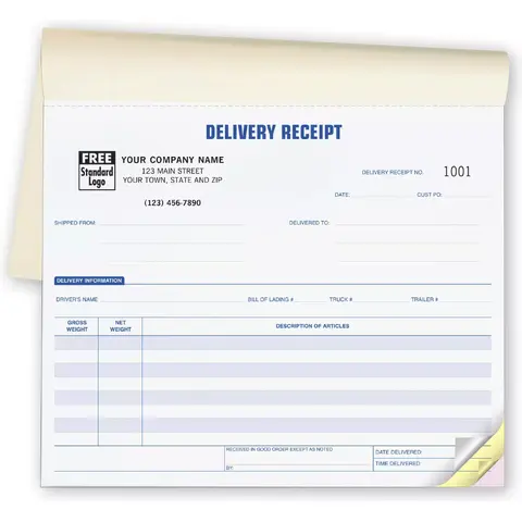 Delivery Receipt Books