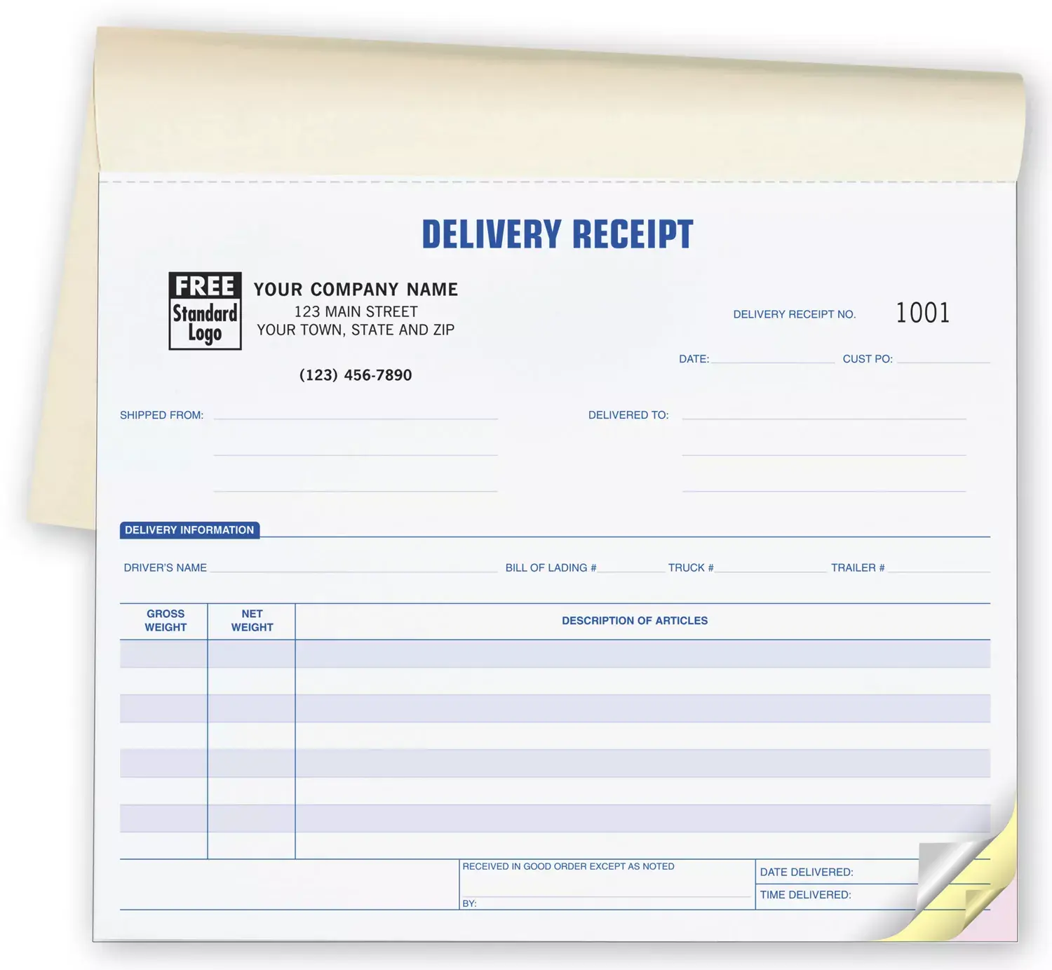 Delivery Receipt Books