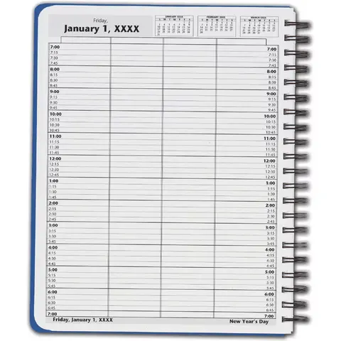 DayScan Wire Bound Appointment Book, 7:00 am to 7:00 pm