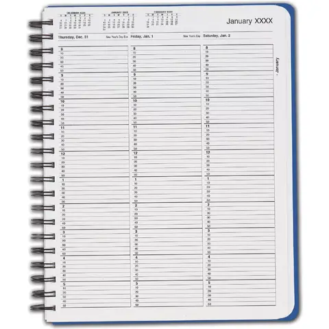 TimeScan 1 Column Wirebound Appointment Book, 8:00 am to 6:00 pm, 10 Minute Intervals